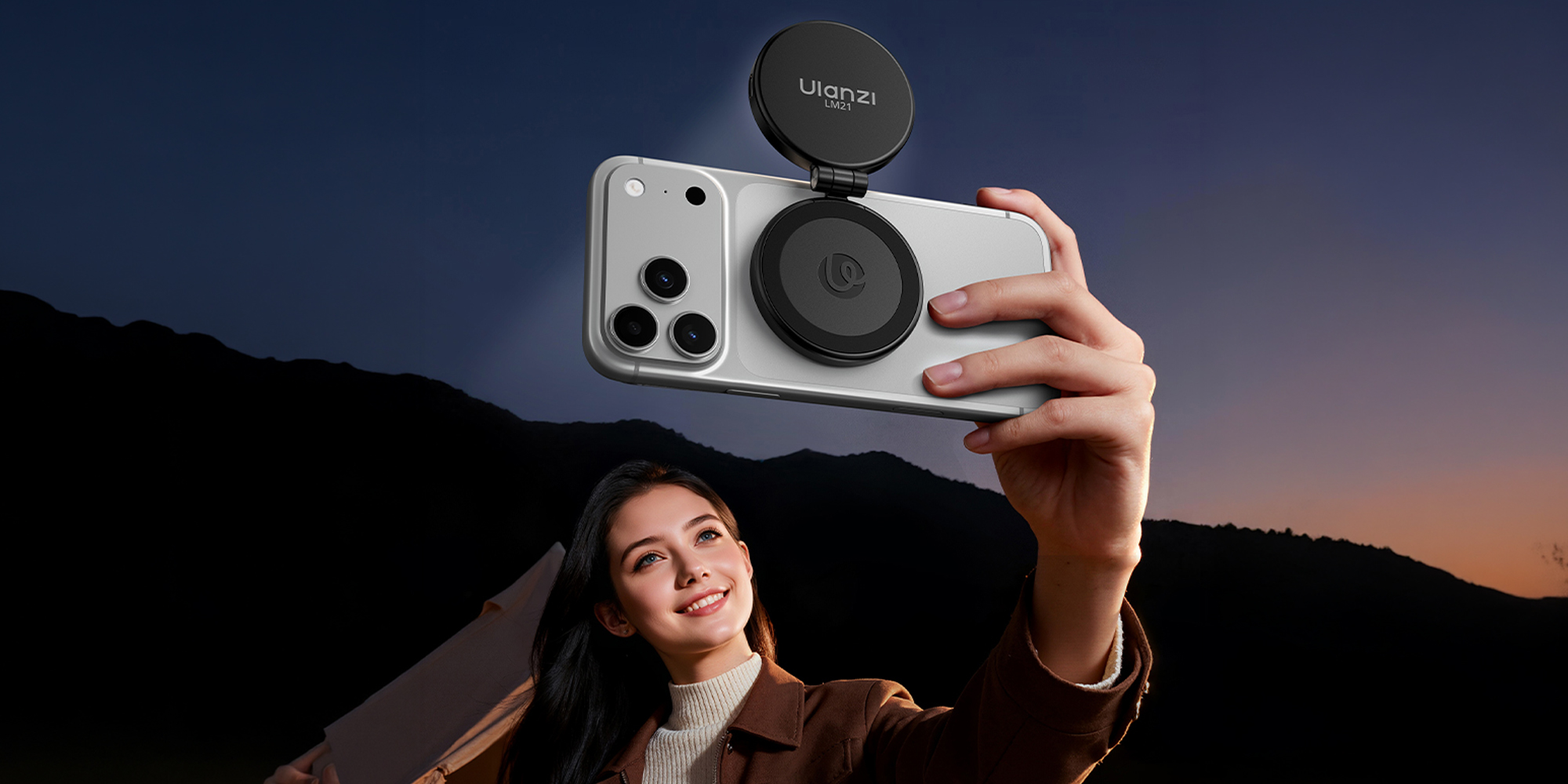 Lampa LED Ulanzi LM21 - WB (2500 K - 8000 K) - czarna